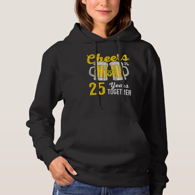Cheers 25 år tillsammans, 25:e Bröllop Annive T Shirt (Framsida)