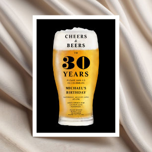 Cheers And Beers 30-årsfirande Inbjudningar