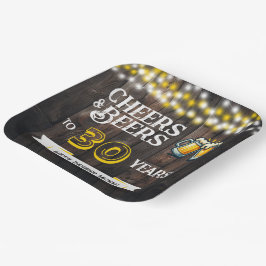 Cheers and Beers to 30 Years Rustic Birthday