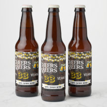 Cheers and Beers to 33 Years Rustic Birthday