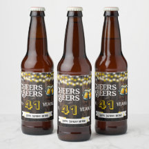 Cheers and Beers to 41 Years Rustic Birthday