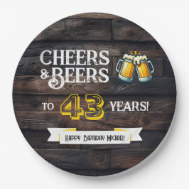 Cheers and Beers to 43 Years Rustic Birthday