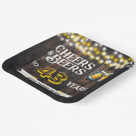 Cheers and Beers to 43 Years Rustic Birthday