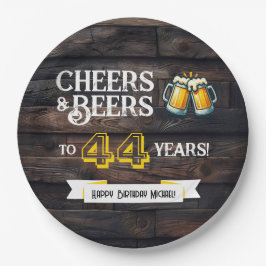 Cheers and Beers to 44 Years Rustic Birthday