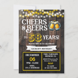 Cheers and Beers to 58 Years Surprise Brewery Inbjudningar