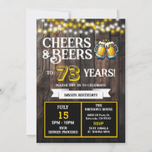 Cheers and Beers to 73 Years Backyard BBQ Birthday
