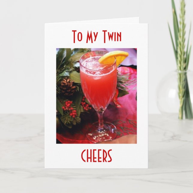 CHEERS AND KÄRLEK ***TWIN** DENNA CHRISTMMA HELGKORT (Framsida)