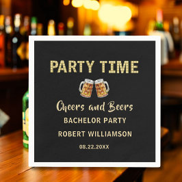 Cheers and Öl Personlig Bachelor Party Pappersservett