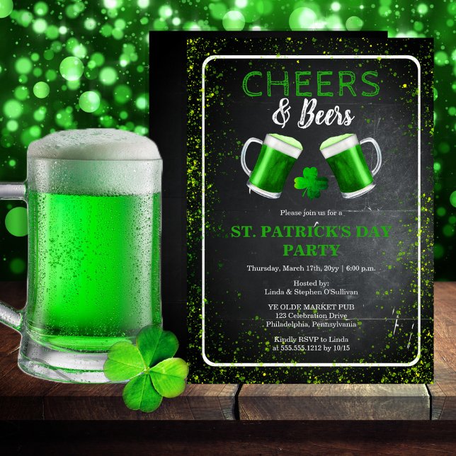 Cheers and Öl St. Patricks Day Party Inbjudningar (Skapare uppladdad)