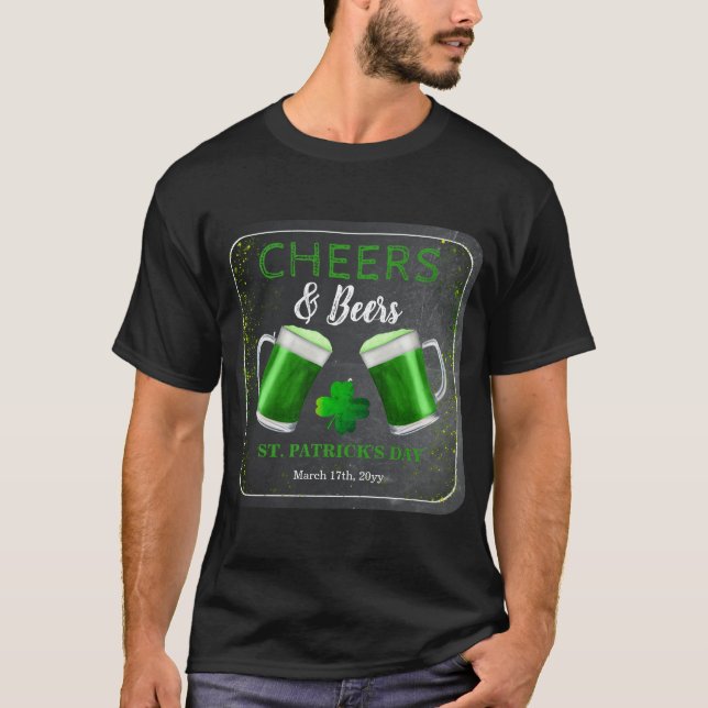 Cheers and Öl St. Patricks Day Party  T Shirt (Framsida)