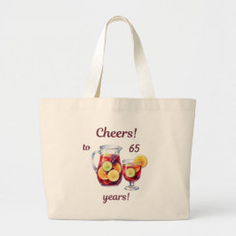 Cheers anpassad ålder Sangria födelsedagsväska Jumbo Tygkasse
