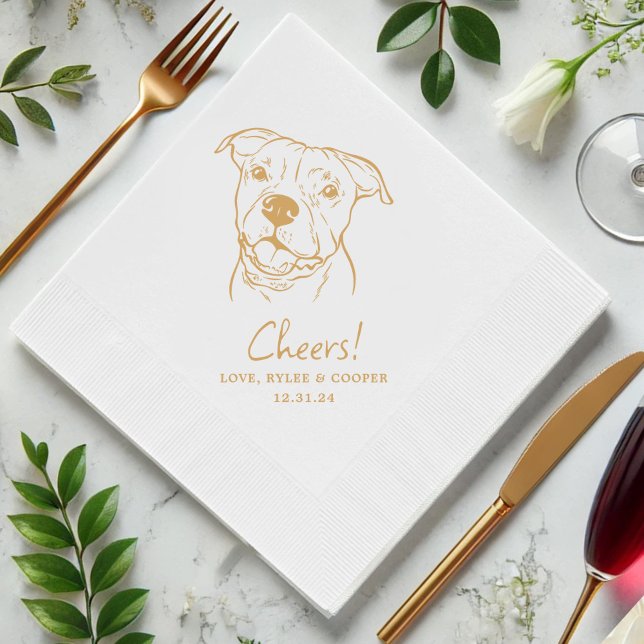Cheers Anpassningsbar Two Pet Cocktail Napkins Brö Pappersservett (Skapare uppladdad)