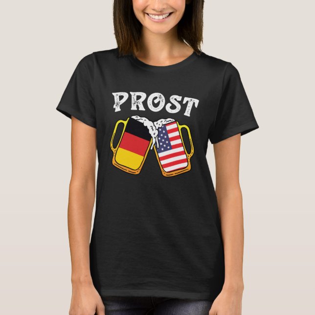 Cheers Beer Mug Germany America beer party T Shirt (Framsida)