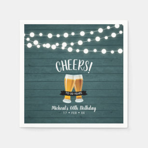 Cheers Beers Grön träddags födelsedagsfest för v Pappersservett