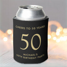 Cheers Black Gold 50th Birthday Party