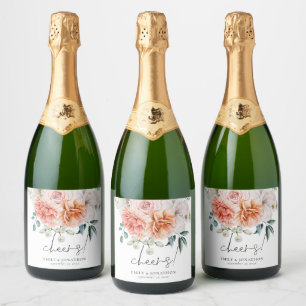 Cheers Blommigts Peonies Coral Peach Wedding Favor