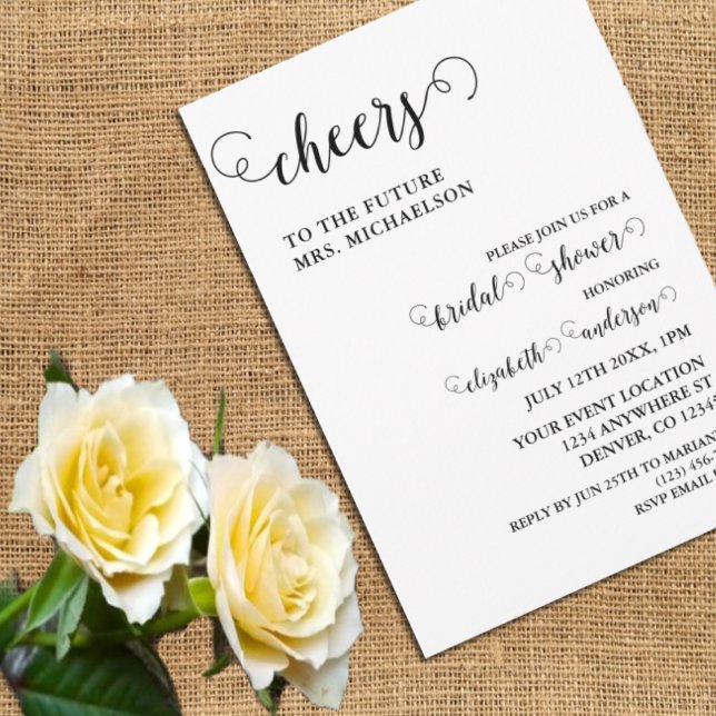Cheers Bride to be Möhippa Inbjudningar (Skapare uppladdad)