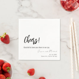 💍 Cheers! Bröllop du Minimalistisk Elegant Pappersservett