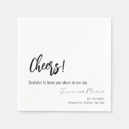 💍 Cheers! Bröllop du Minimalistisk Elegant Pappersservett