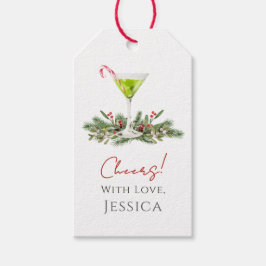 Cheers Candy Cane Martini och Misteltoe Holiday Presentetikett