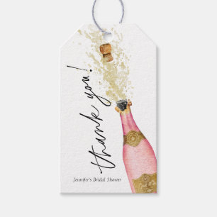 Cheers Champagne Flaska Möhippa Favor Presentetikett