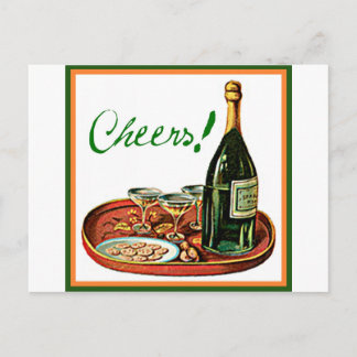 CHEERS! CHAMPAGNE VINTAGE SKRIV UT VYKORT