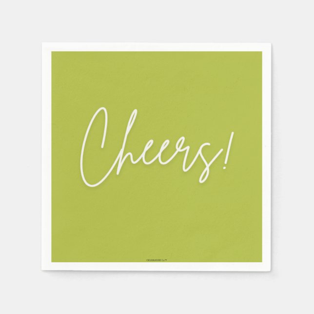 Cheers Cocktail Napkin Pappersservett (Framsidan)