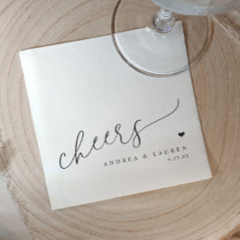 Cheers Cocktail Servetter Enkla Eleganta Bröllop