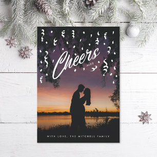 Cheers Confetti till nyårsfotot Julkort