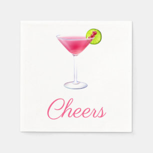 Cheers Cosmo Cocktail Pappersservett
