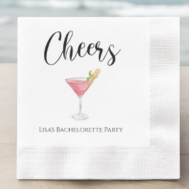 Cheers Cosmopolitan Bachelorette Party Pappersservett