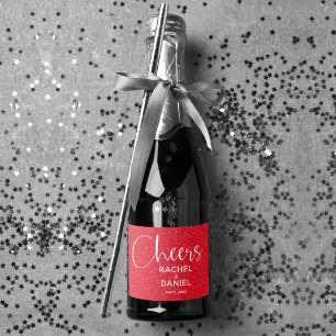 Cheers Faux RED GLITTER Bröllop Mini