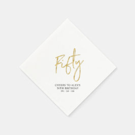 Cheers femfty | Modern Vuxen 50:e Födelsedagsfeste Pappersservett