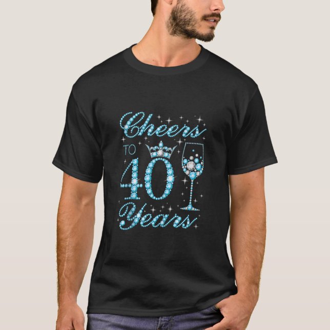 Cheers för 40-åriga 40-dagars kvinnokö t shirt (Framsida)