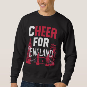 Cheers for England 2024 Supporter Patriotic Englan Lång Ärmad Tröja