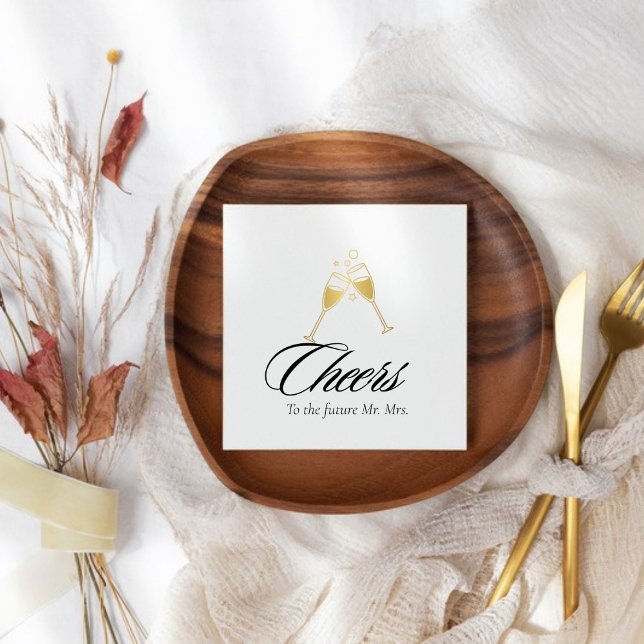 Cheers för framtidens Mr och Mrs Förlovningsfest Pappersservett (Skapare uppladdad)