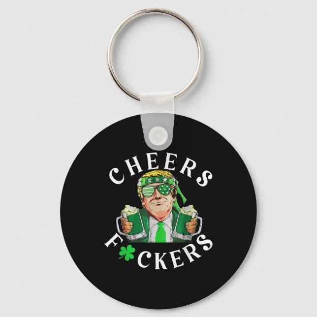 Cheers för St patricks day, lustig öl Nyckelring (Framsida)