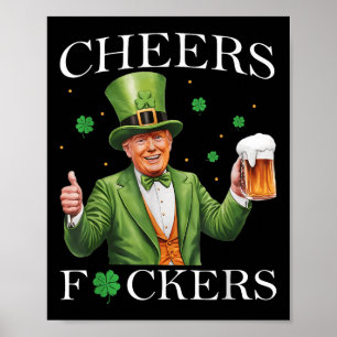 Cheers för St patricks day, lustig öl Poster