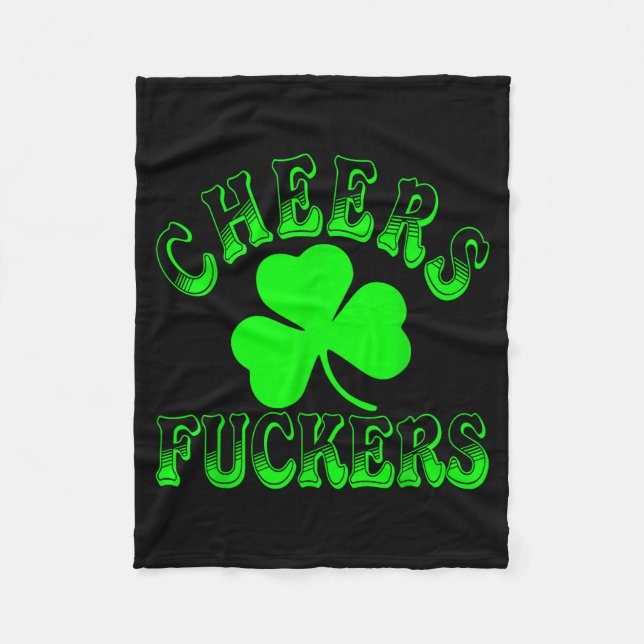 Cheers Forers Irish St Patricks Day Shamrock Tee  Fleecefilt (Framsidan)