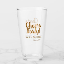 Cheers forty orange brown calligraphy birthday nam glaskopp