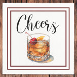 Cheers Gamla Fashioned Script Gräns Pappersservett<br><div class="desc">Lägg till lite vintage charm till dina sammankomster med dessa cocktail-blöjor som innehåller ett fräckt "cheerful"-budskap och en gammaldags dryckdesign. Öka ditt värdspel med dessa nostalgiska och snyggt servetter, perfekt för att underhålla gäster och lägga till en reflex till alla tillfälle. Hitta de här och mer gammaldags designerna i min...</div>