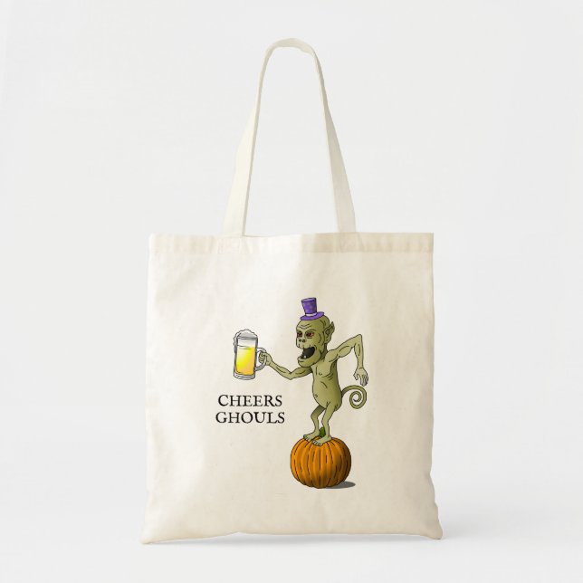 Cheers Ghouls Halloween Bus eller godis Tygkasse (Framsidan)