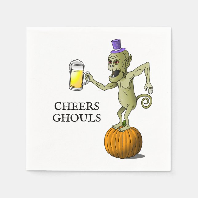 Cheers Ghouls Halloween fest Pappersservett (Framsidan)
