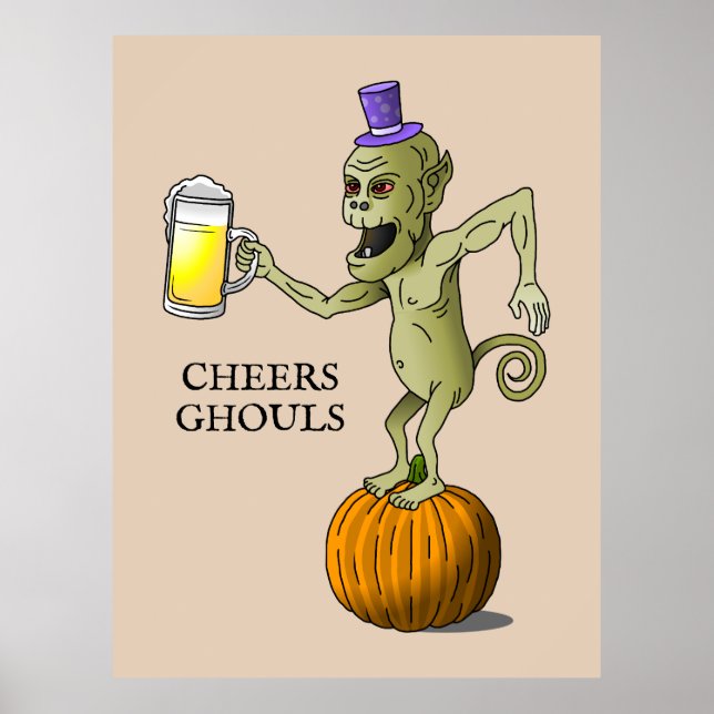 Cheers Ghouls Halloween fest Poster (Framsidan)
