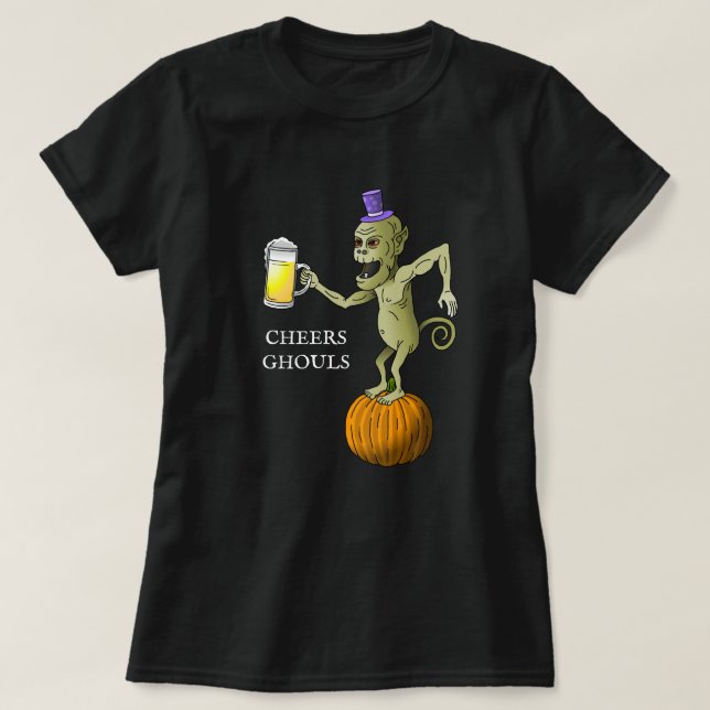 Cheers Ghouls Halloween fest T Shirt (Design framsida)