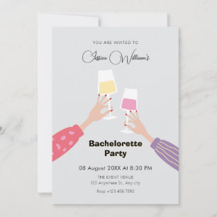 Cheers glass Bachelorette Party Inbjudningar