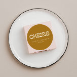 Cheers Groovy Guld Typography Namn Bröllop Anpassn Runt Klistermärke<br><div class="desc">Personlig Cheers Groovy Mustard Guld Typography Namn Bröllop Anpassningsbar ClassiRound Sticker</div>