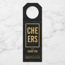 Cheers Guld på Black Damask