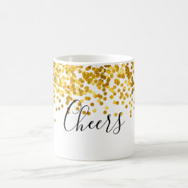 Cheers Guld Polka Dot Confetti Coffee Mugg
