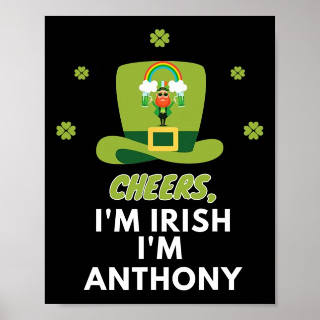 Cheers jag är Irish Jag är Anthony Poster (Framsidan)